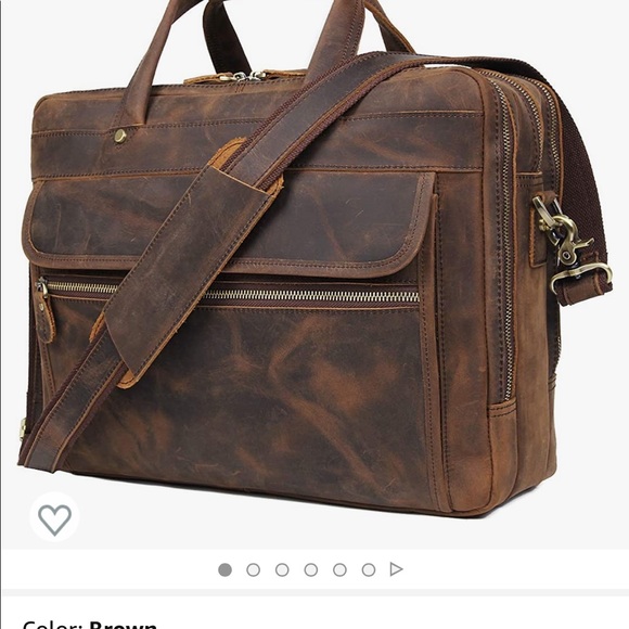 Augus Leather Briefcase - Picture 4 of 4